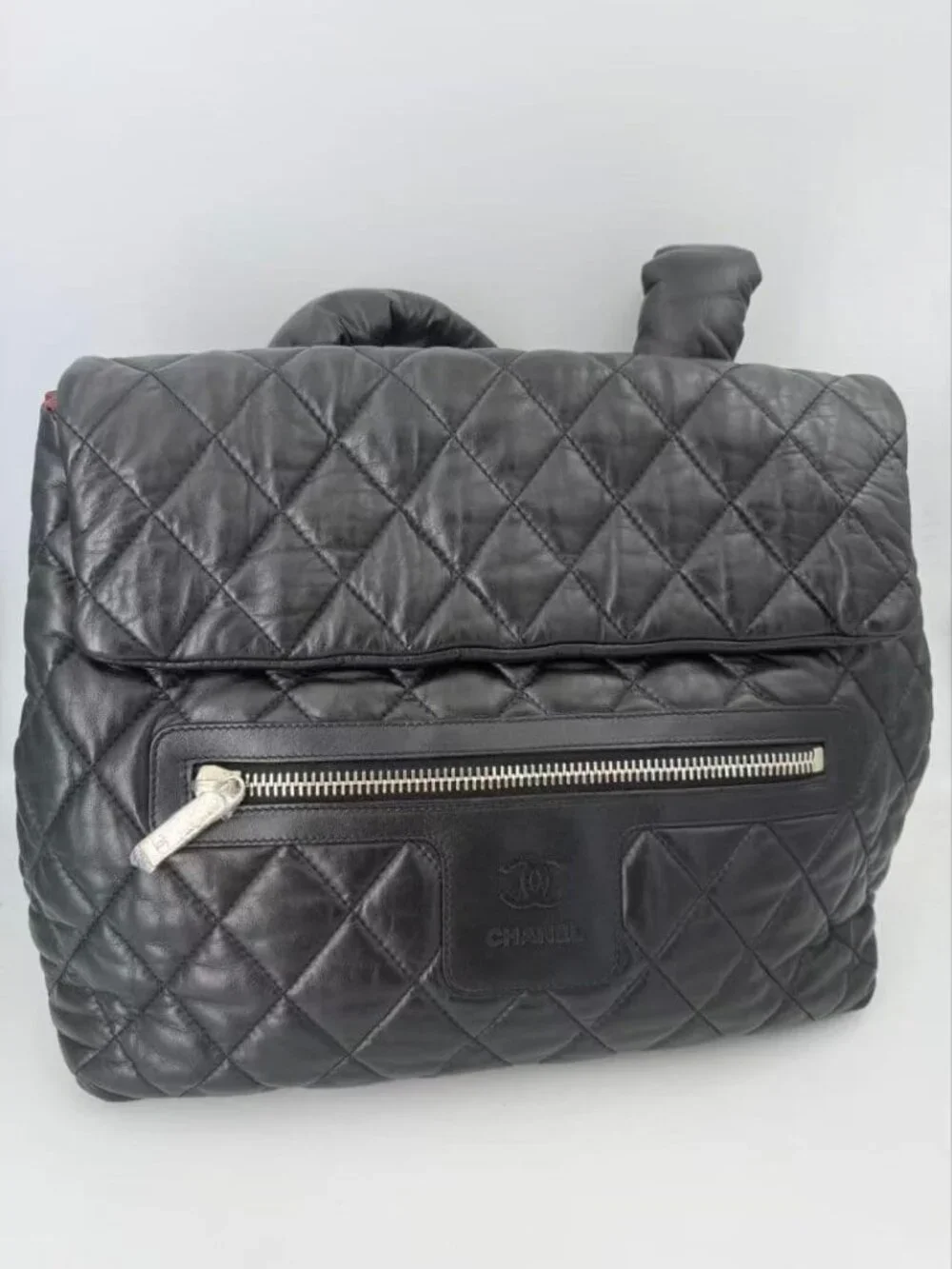 Chanel Lambskin Quilted Backpack Black